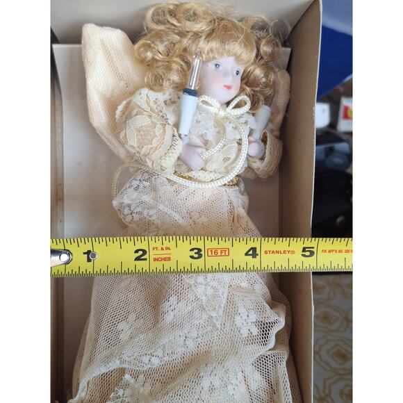 10 Light Porcelain Head Angel Christmas Tree Topper- Excellent Vintage! Works - Picture 9 of 9